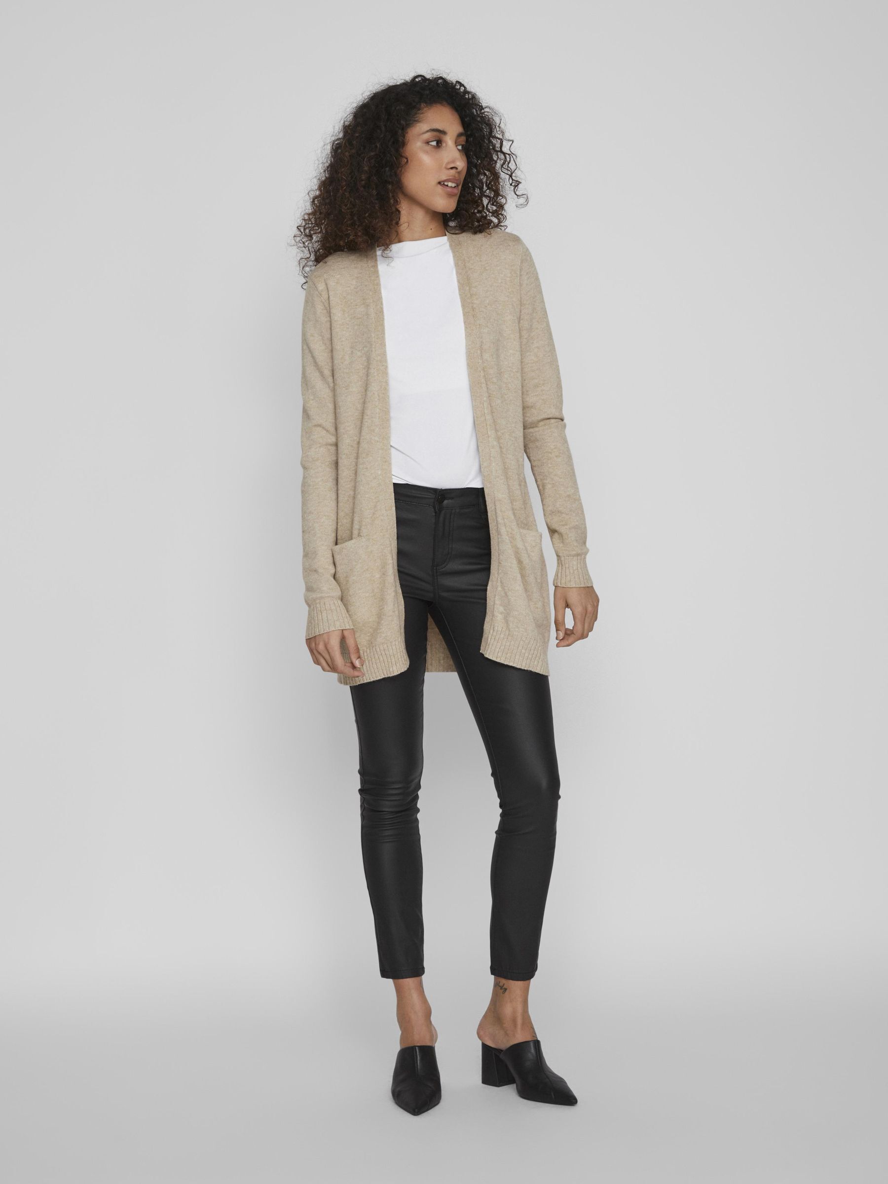 BASIC KNITTED CARDIGAN Brown VILA