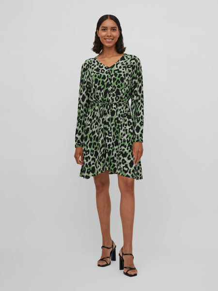 Vila TIE WAIST SHORT DRESS, Mineral Green, highres - 14074835_MineralGreen_982202_003.jpg