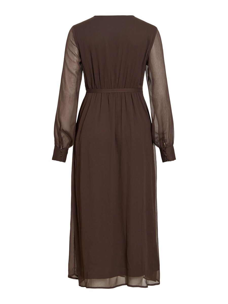 Product carousel image - VIFALIA LONG SLEEVED MIDI DRESS, Coffee Bean | 2