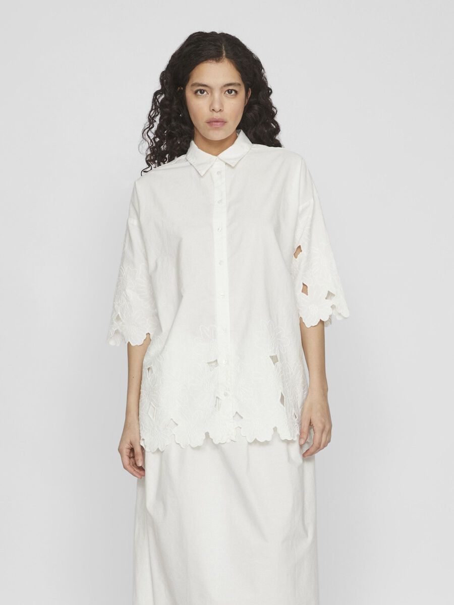 VILA 3/4 SLEEVED SHIRT, Cloud Dancer, highres - 14100967_CloudDancer_003.jpg