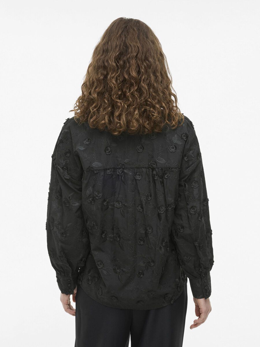 VILA LONG SLEEVED SHIRT, Black Beauty, highres - 14105226_BlackBeauty_004.jpg