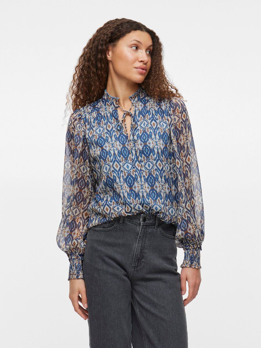 VILA HIGH NECK LONG SLEEVED TOP, Birch, highres - 14107451_Birch_1189087_003.jpg