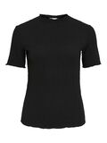 VILA VIMALMEN HIGH NECK SHORT SLEEVED TOP, Black, highres - 14112683_Black_001.jpg