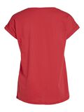 Vila COL ROND T-SHIRT, Pompeian Red, highres - 14083083_PompeianRed_002.jpg