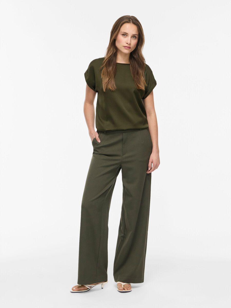 Carousel image - VIELLETTE SHORT SLEEVED TOP, Forest Night | 4