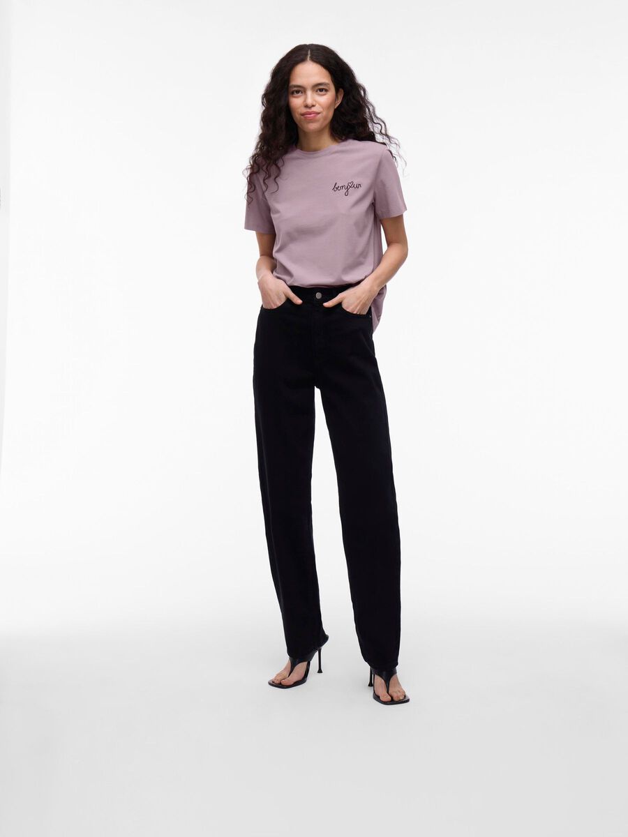 VILA VINORA RUND HALS T-SHIRT, Toadstool, highres - 14103448_Toadstool_1240013_003.jpg