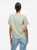 VILA V-NECK SHORT SLEEVED TOP, Silt Green, highres - 14096245_SiltGreen_004.jpg