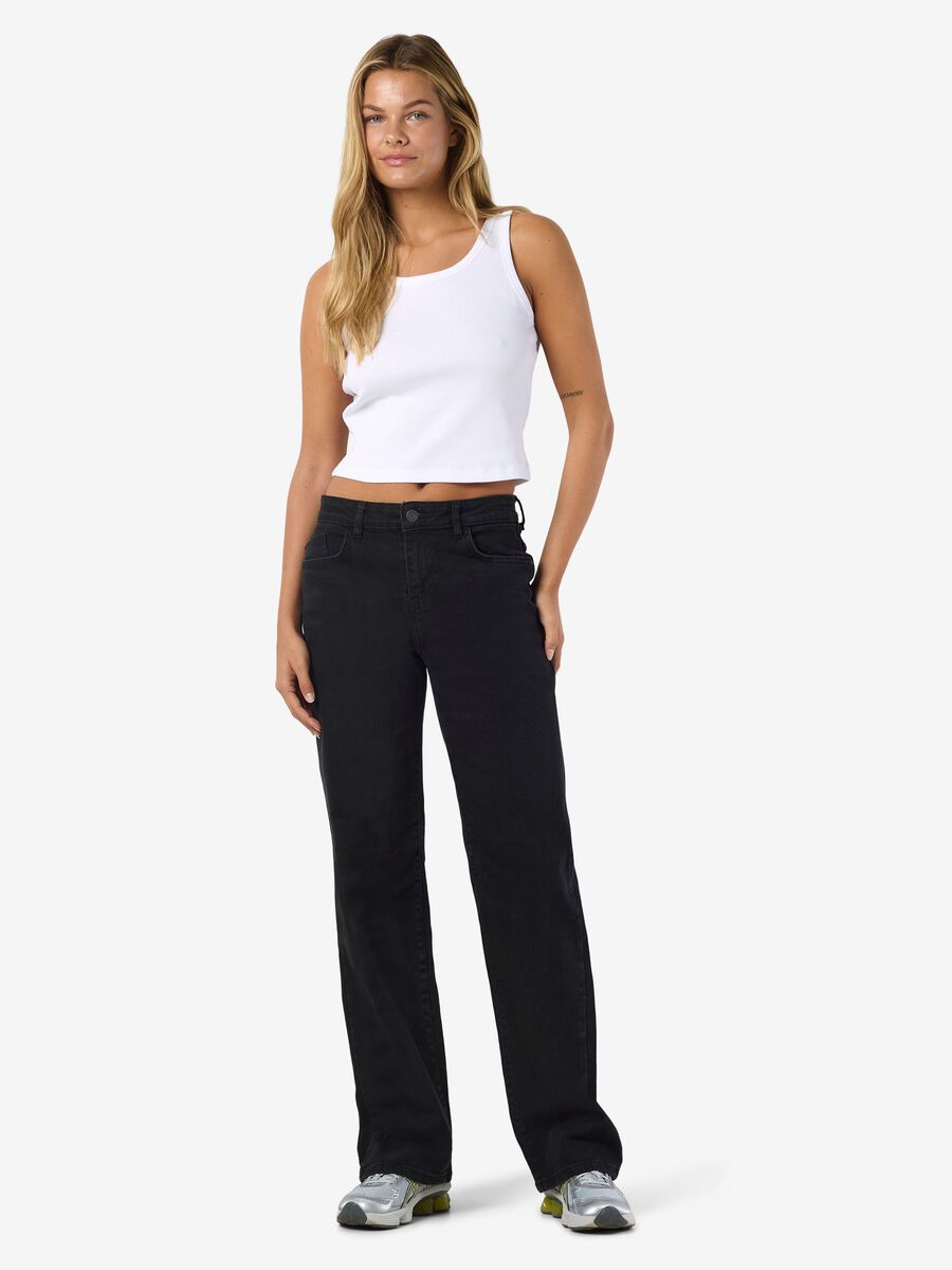 Product carousel image - NMYOLANDA STRAIGHT FIT JEANS, Black Denim | 2