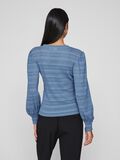 VILA ROUND NECK LONG SLEEVED TOP, Coronet Blue, highres - 14109892_CoronetBlue_004.jpg