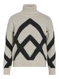 VILA TURTLENECK KNITTED PULLOVER, Birch, highres - 14102515_Birch_1148199_001.jpg