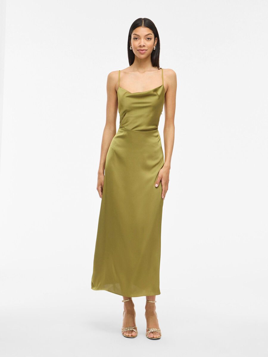 VILA VIRAVENNA STRAP OCCASION DRESS, Green Moss, highres - 14085601_GreenMoss_003.jpg