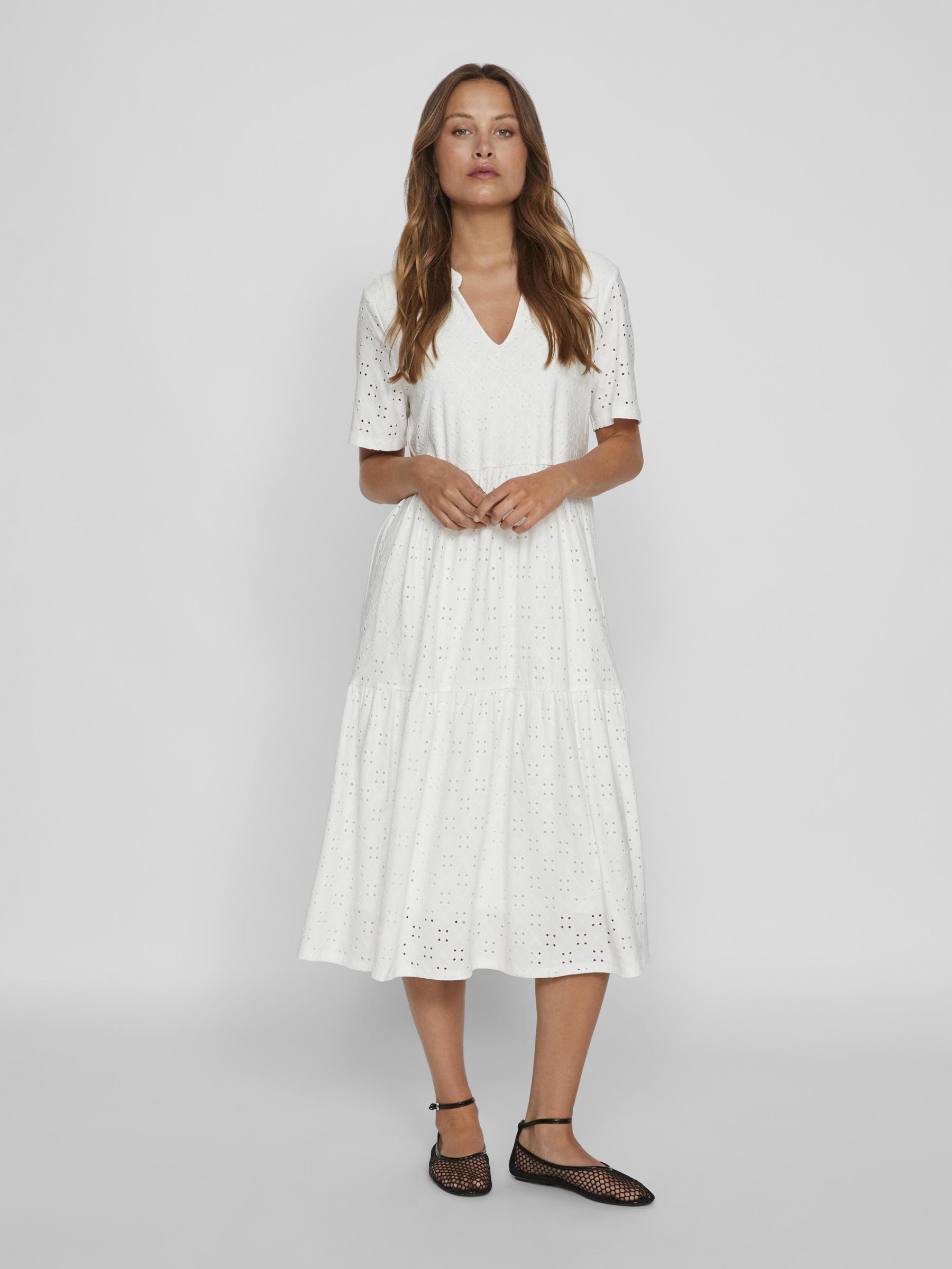 Witte jurk korte mouw shop
