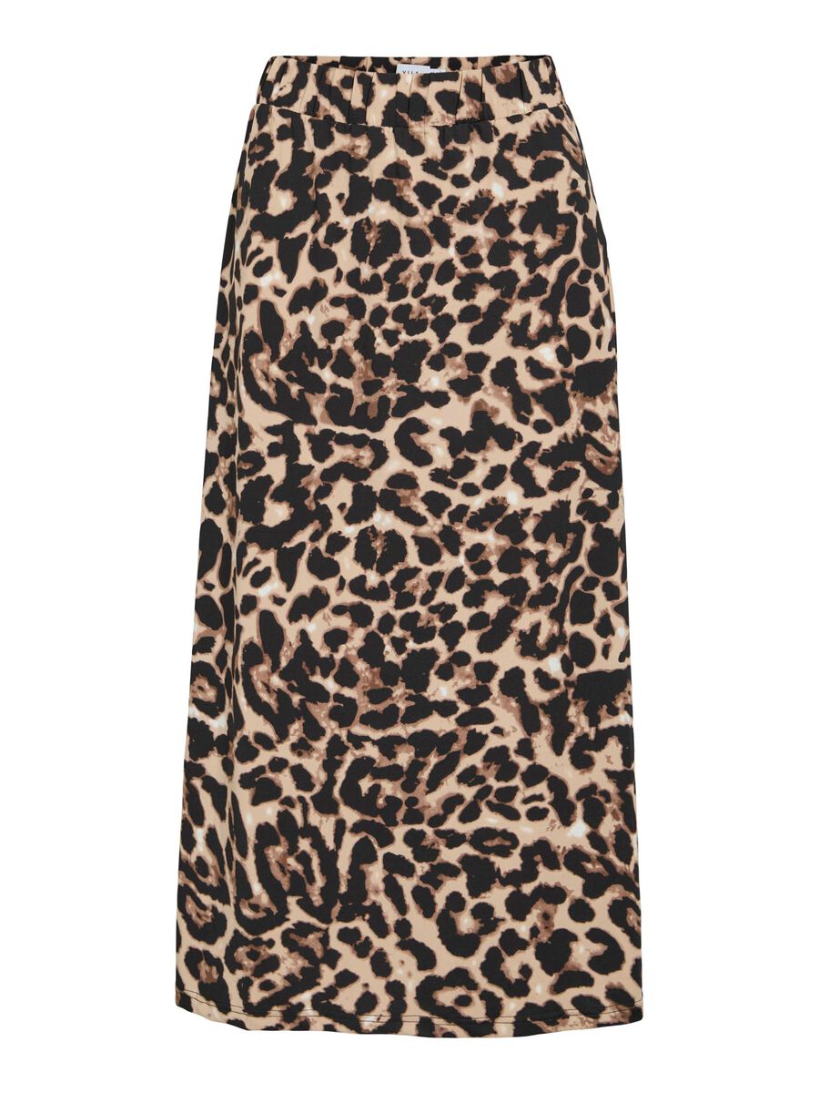 VILA VILEOA HIGH WAIST MIDI SKIRT, Black, highres - 14109370_Black_1208221_001.jpg