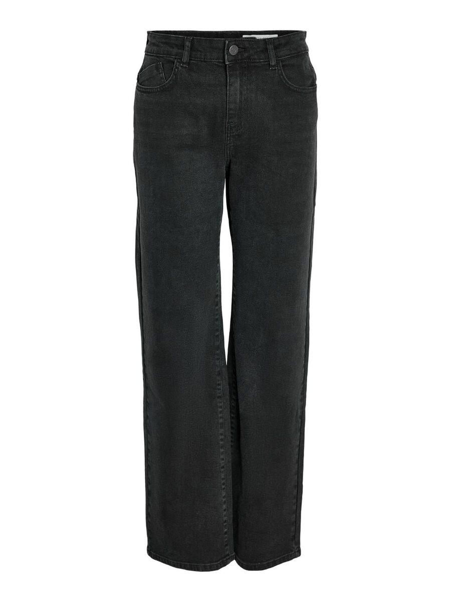 Noisy May CURVE NMYOLANDA STRAIGHT FIT JEANS, Black Denim, highres - 27035832_BlackDenim_001.jpg