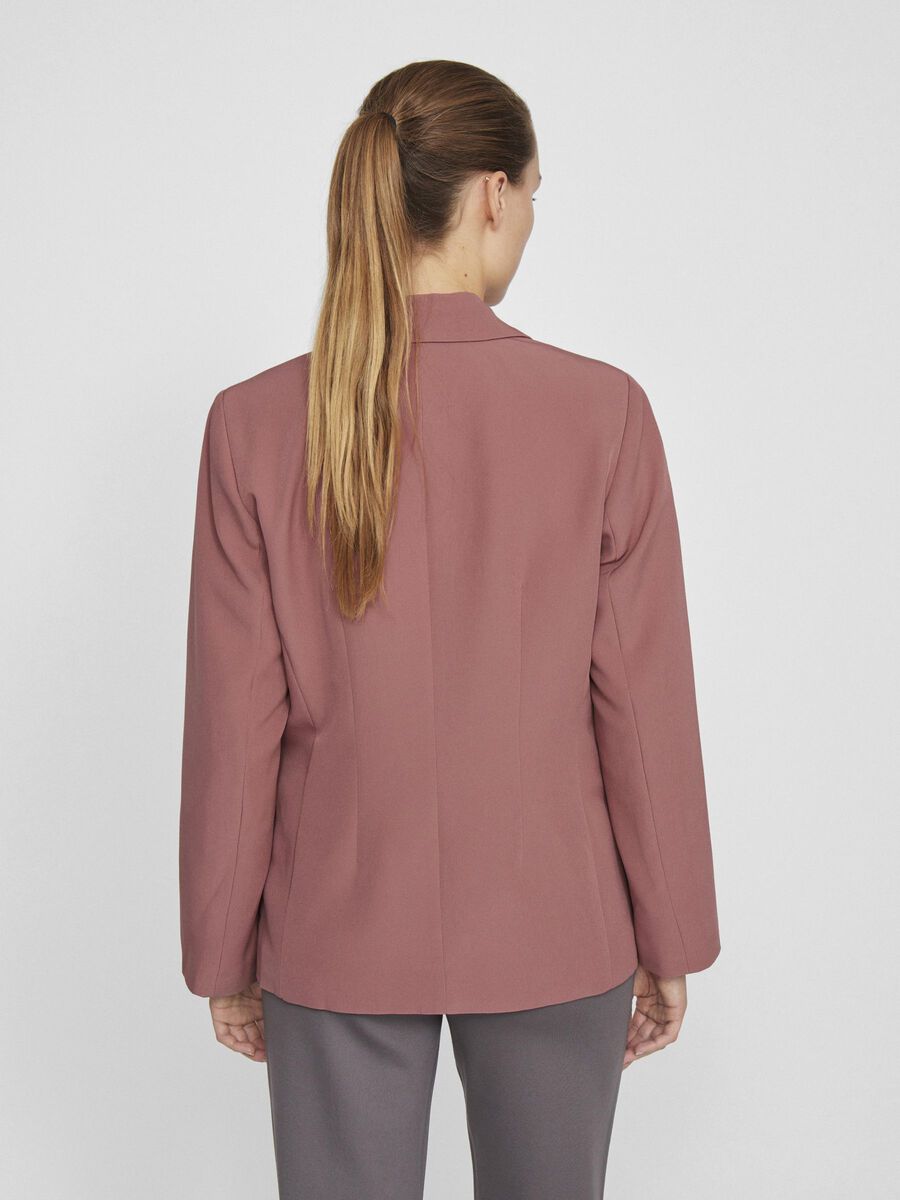 VILA ENKELTRADET BLAZER, Rose Brown, highres - 14107071_RoseBrown_004.jpg