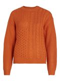 Vila DETAILED KNITTED PULLOVER, Burnt Orange, highres - 14082782_BurntOrange_001.jpg