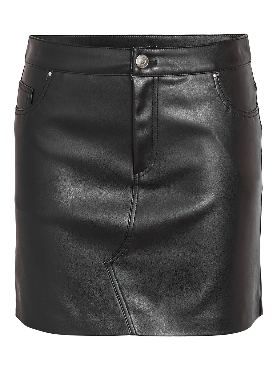 Noisy May PU FAUX LEATHER SKIRT, Black, highres - 27034748_Black_001.jpg