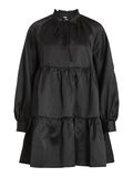 Vila RUFFLE SHORT DRESS, Black, highres - 14078506_Black_001.jpg