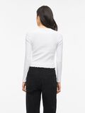 Product image thumbnail - VIABENIA ROUND NECK LONG SLEEVED TOP, Optical Snow | 2