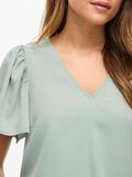 VILA V-NECK SHORT SLEEVED TOP, Green Milieu, highres - 14109690_GreenMilieu_006.jpg