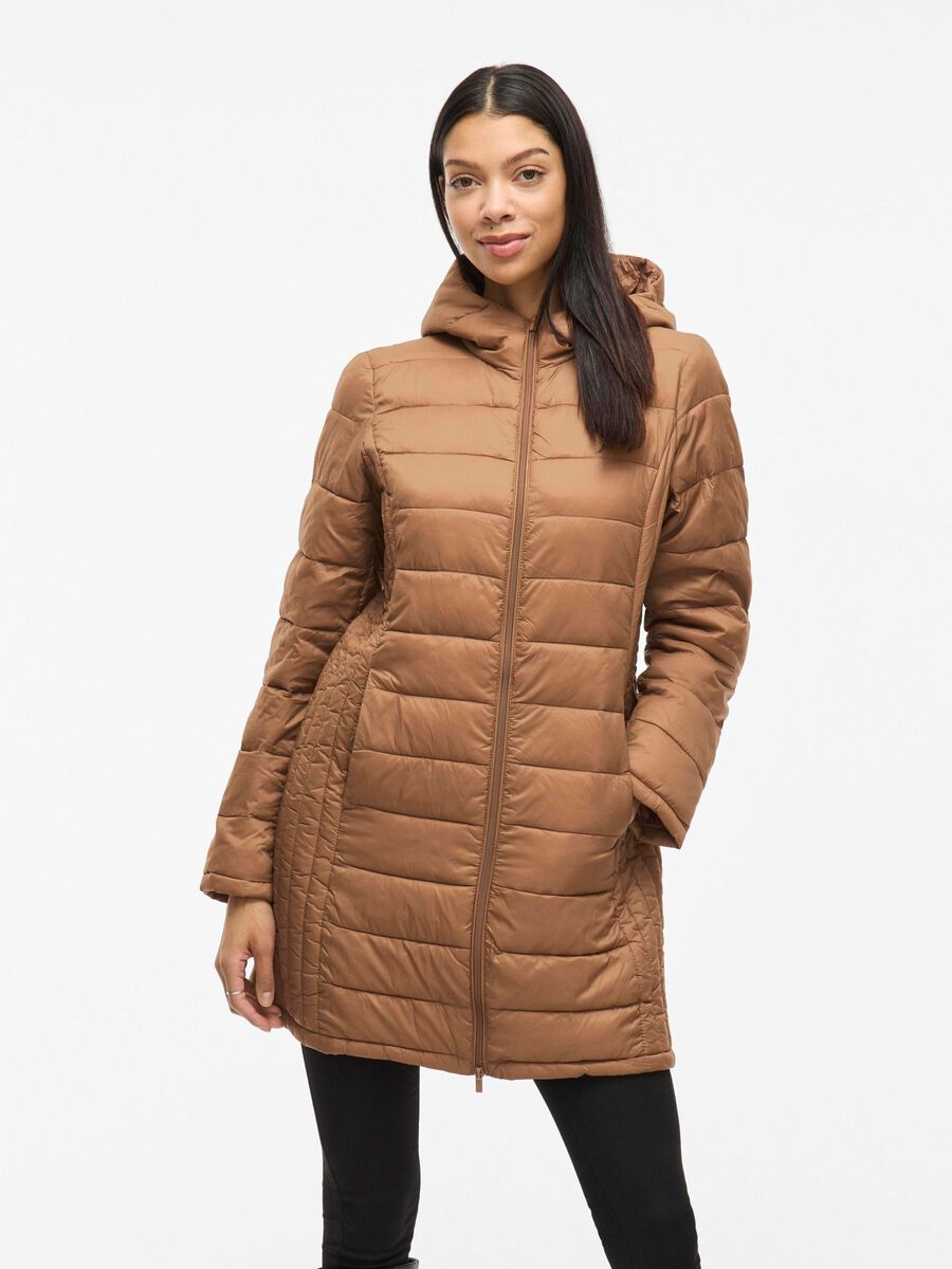 Vila HOODED QUILTED COAT, Toasted Coconut, highres - 14075109_ToastedCoconut_003.jpg