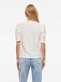 Product image thumbnail - VIELAINE ROUND NECK SHORT SLEEVED TOP, Snow White | 2