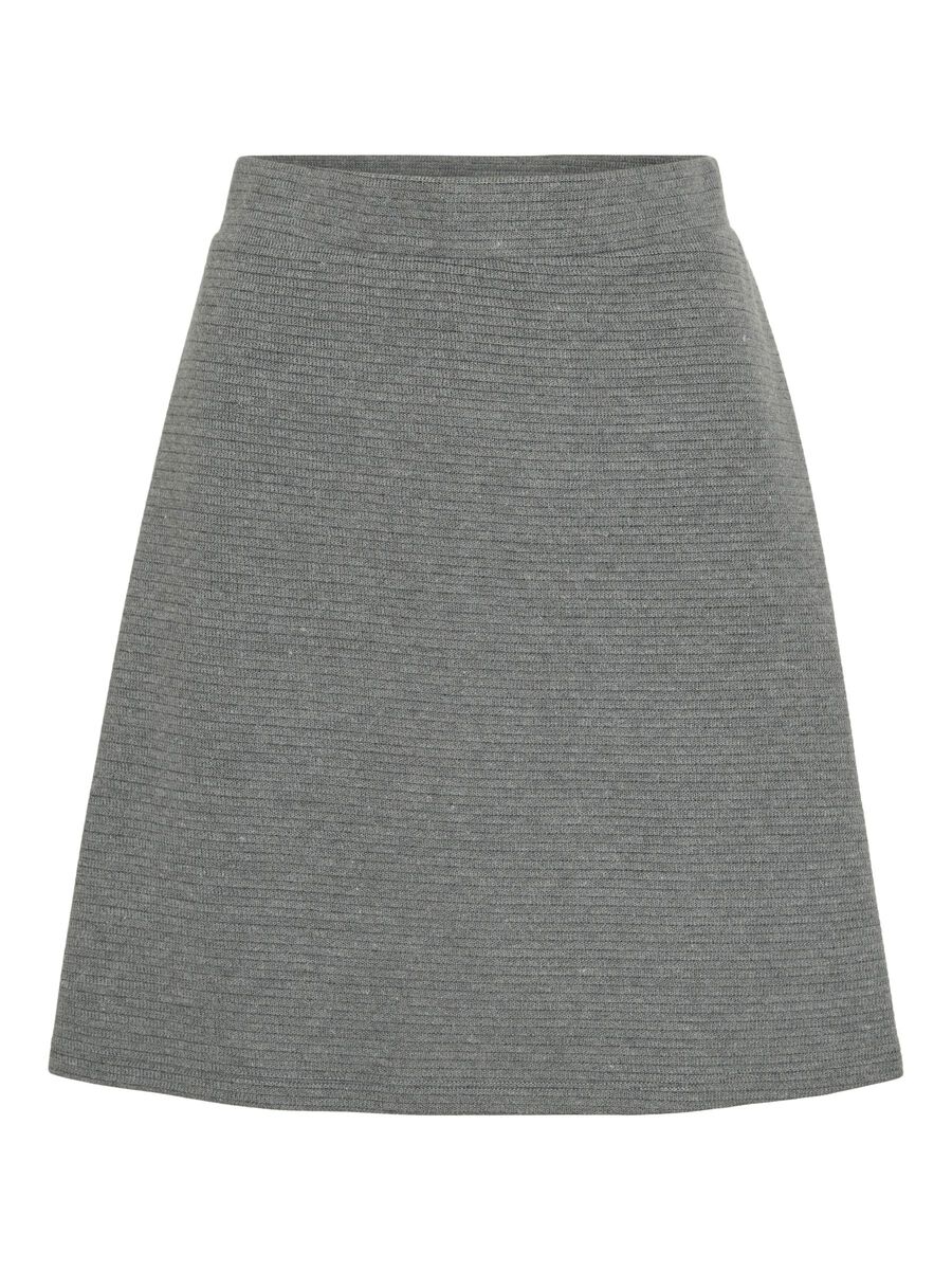 VILA VILIDEA HIGH WAIST MINI SKIRT, Medium Grey Melange, highres - 14108716_MediumGreyMelange_001.jpg