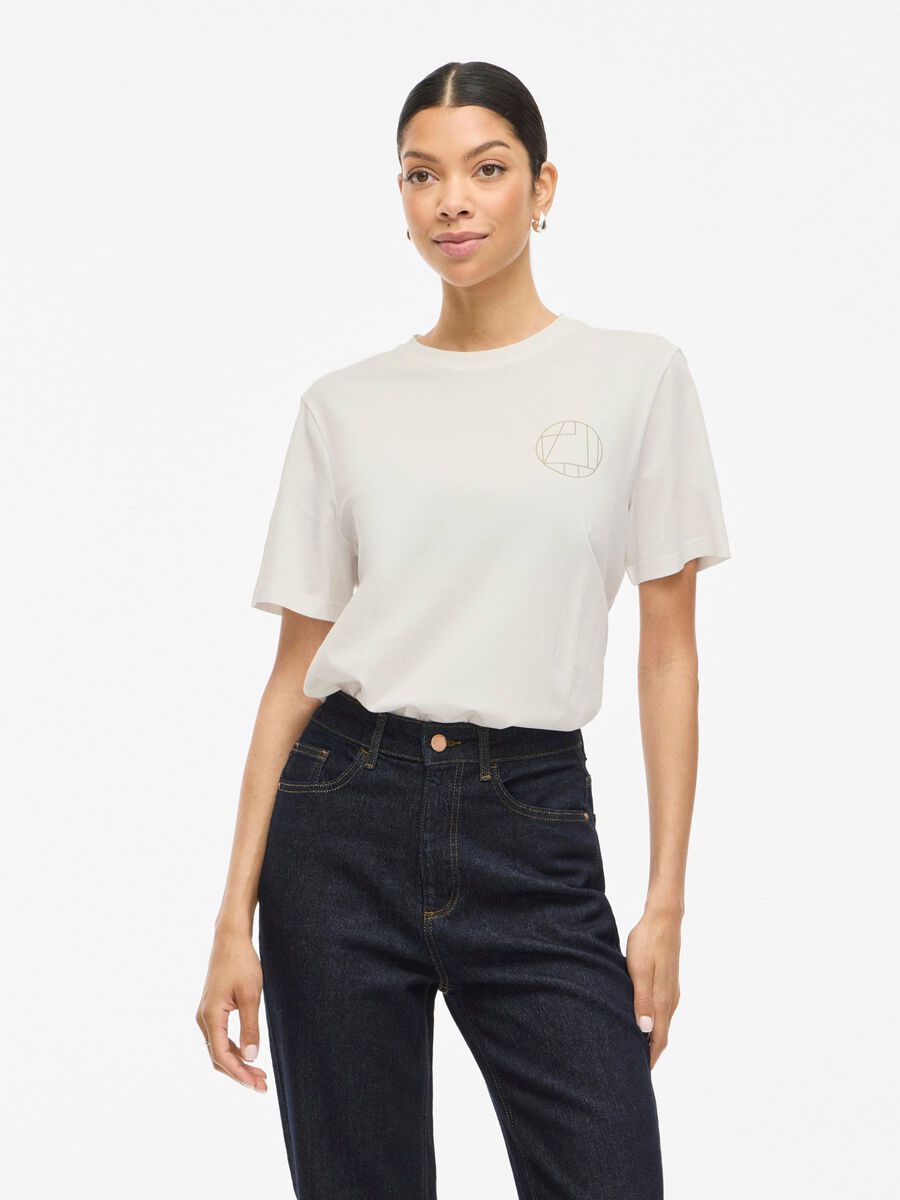 VILA VISYBIL RUNDHALS T-SHIRT, Snow White, highres - 14108443_SnowWhite_1199293_003.jpg