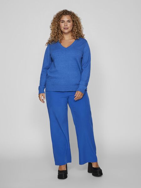 Vila CURVE – COSY STRICKPULLOVER, Lapis Blue, highres - 14077189_LapisBlue_1004221_005.jpg