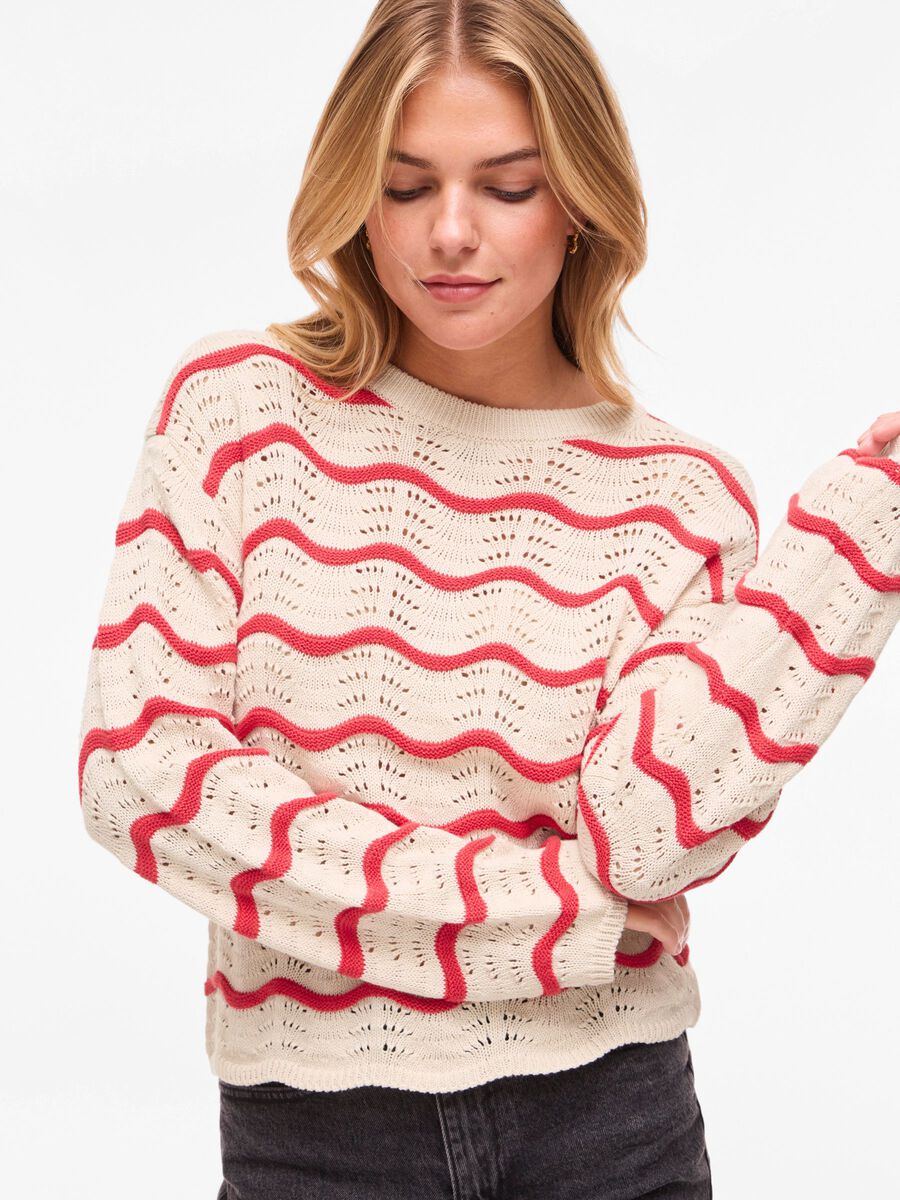 Carousel image - VIWAVE RUNDHALS STRICKPULLOVER, Birch | 5