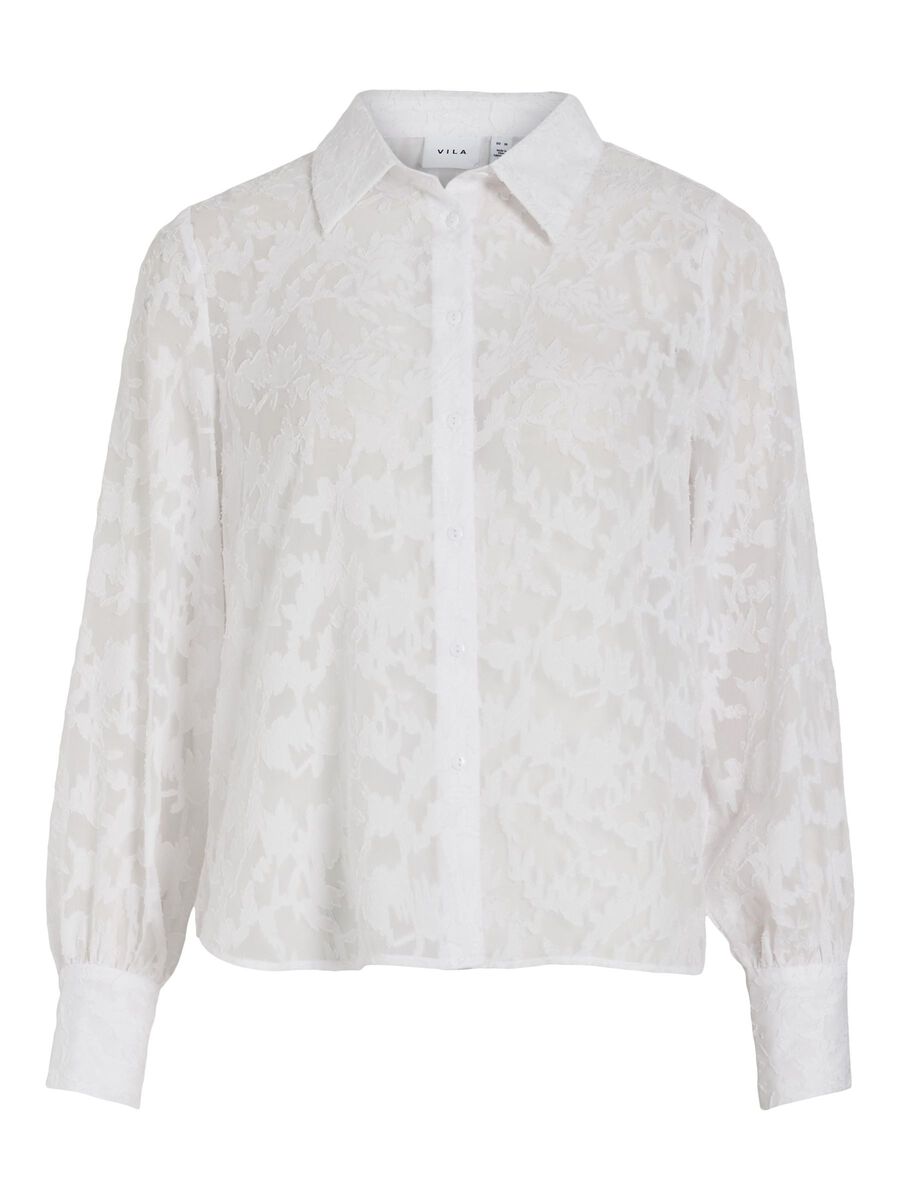 VILA VIFLEMA LACE CAMICIA, Bright White, highres - 14095900_BrightWhite_001.jpg