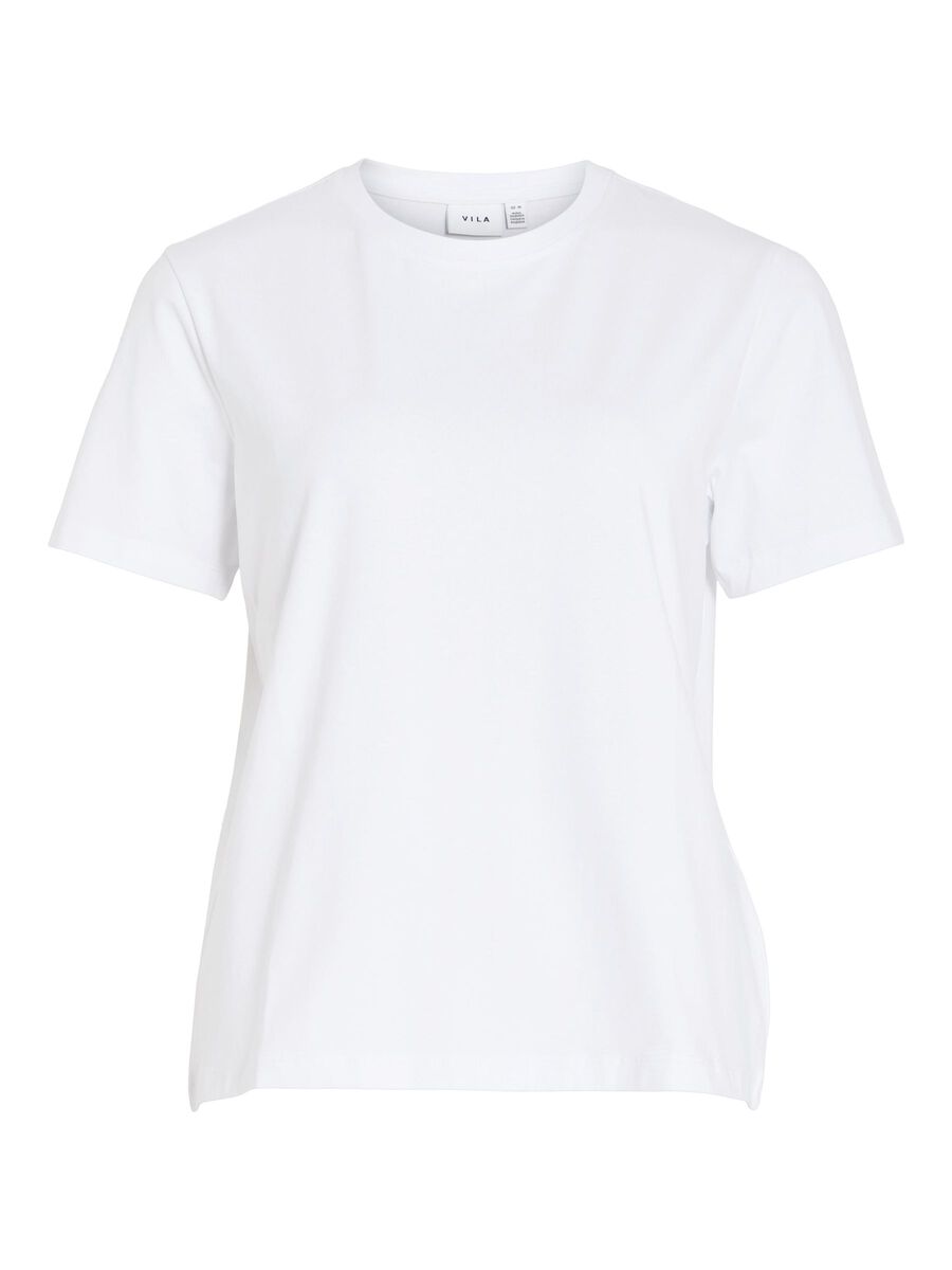 VILA VINORA ROUND NECK T-SHIRT, Bright White, highres - 14103448_BrightWhite_001.jpg