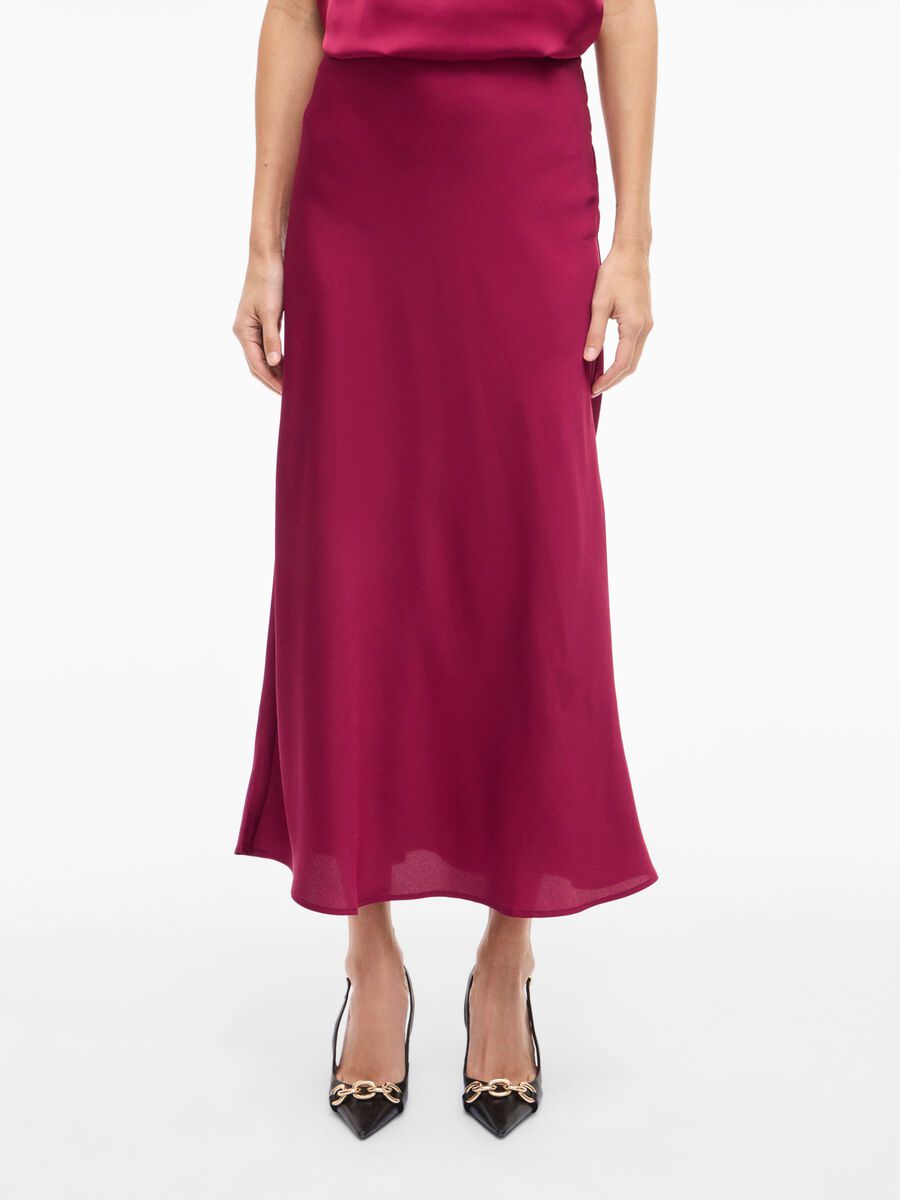 Product carousel image - VIELLETTE HIGH WAIST MIDI SKIRT, Anemone | 1