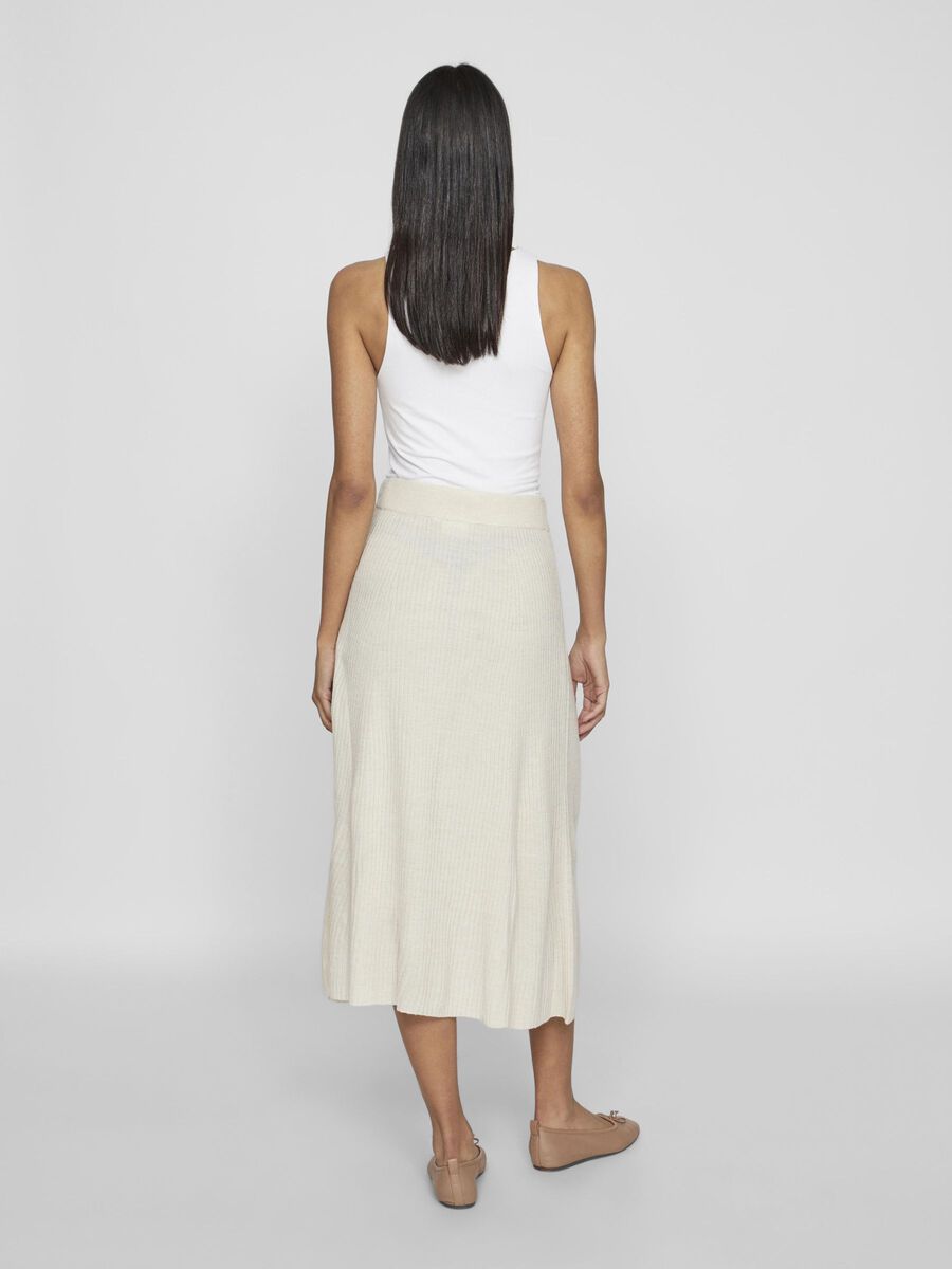 VILA KNITTED A-LINE SKIRT, Super Light Natural Melan, highres - 14098891_SuperLightNaturalMelan_004.jpg