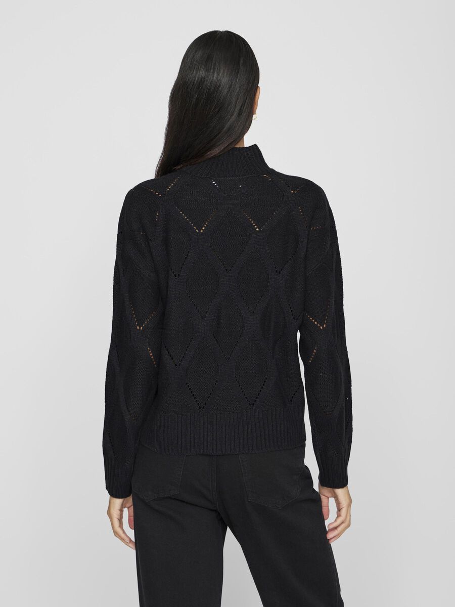 VILA COL MONTANT PULL EN MAILLE, Black Beauty, highres - 14102597_BlackBeauty_004.jpg