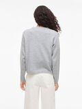Product image thumbnail - VILIGA RONDE HALS GEBREID VEST, Light Grey Melange | 2