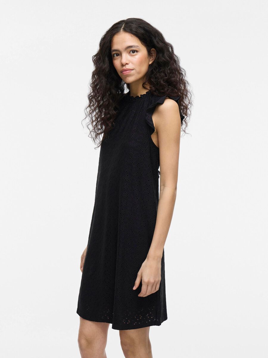 VILA SLEEVELESS MINI DRESS, Black, highres - 14073789_Black_003.jpg