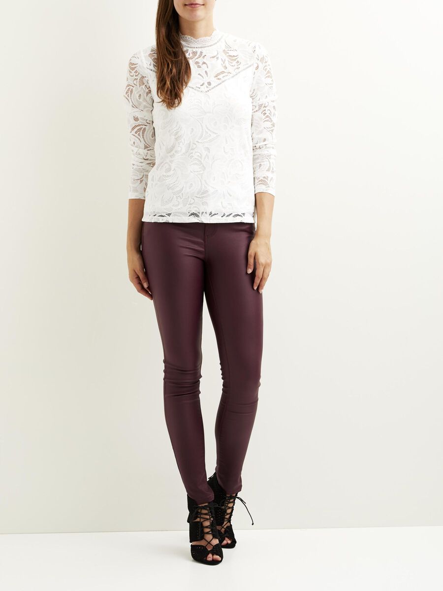 VILA COATED SKINNY FIT JEANS, Fig, highres - 14036194_Fig_003.jpg