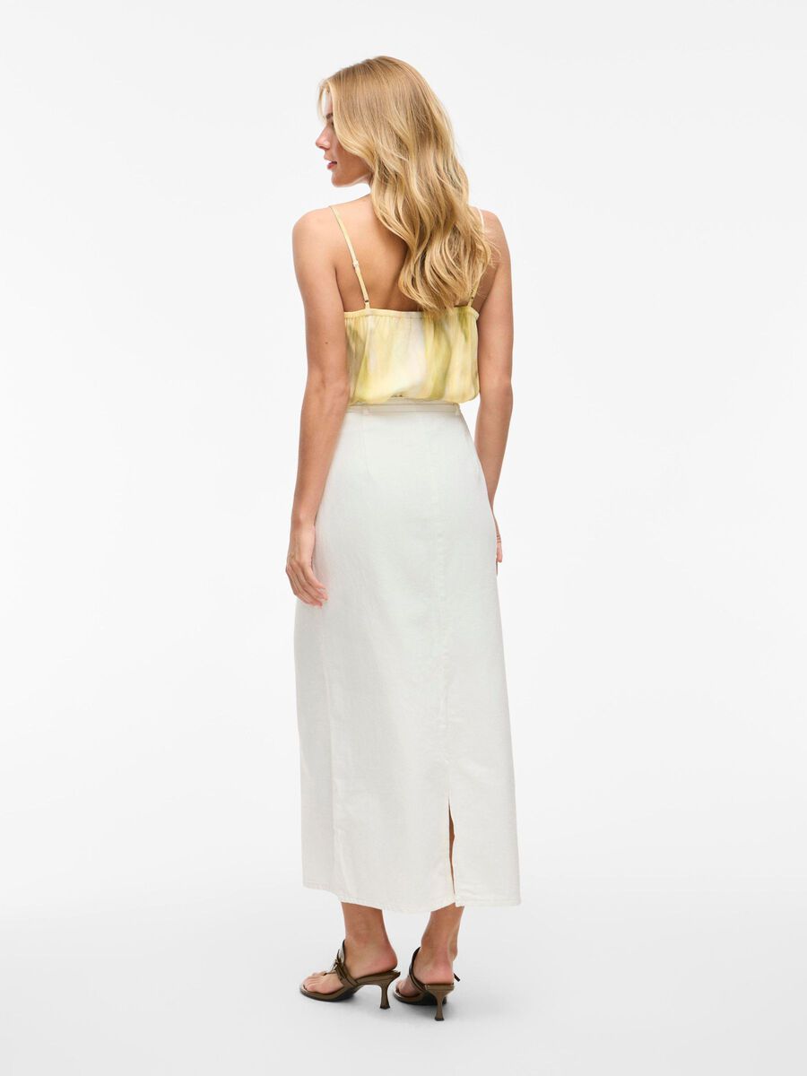 VILA VIPAL DENIM MAXI SKIRT, White Denim, highres - 14106803_WhiteDenim_004.jpg