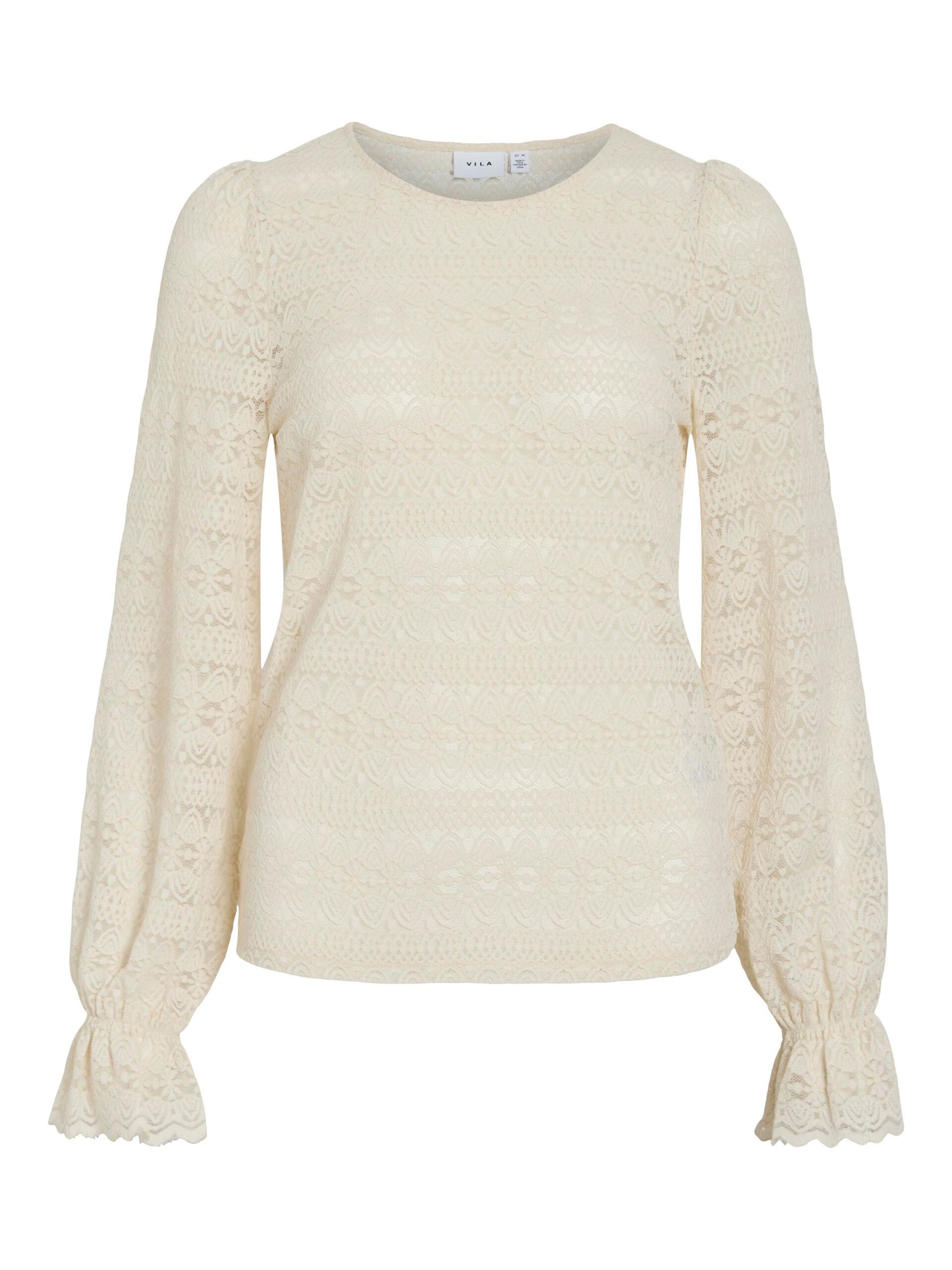 Carousel image - VICHIKKA LACE LONG SLEEVED TOP, Birch | 5