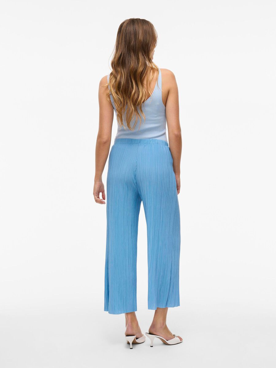 VILA HIGH WAIST CULOTTE TROUSERS, Blissful Blue, highres - 14096324_BlissfulBlue_004.jpg