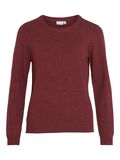 VILA VIRIL ROUND NECK KNITTED PULLOVER, Cabernet, highres - 14054177_Cabernet_958812_001.jpg