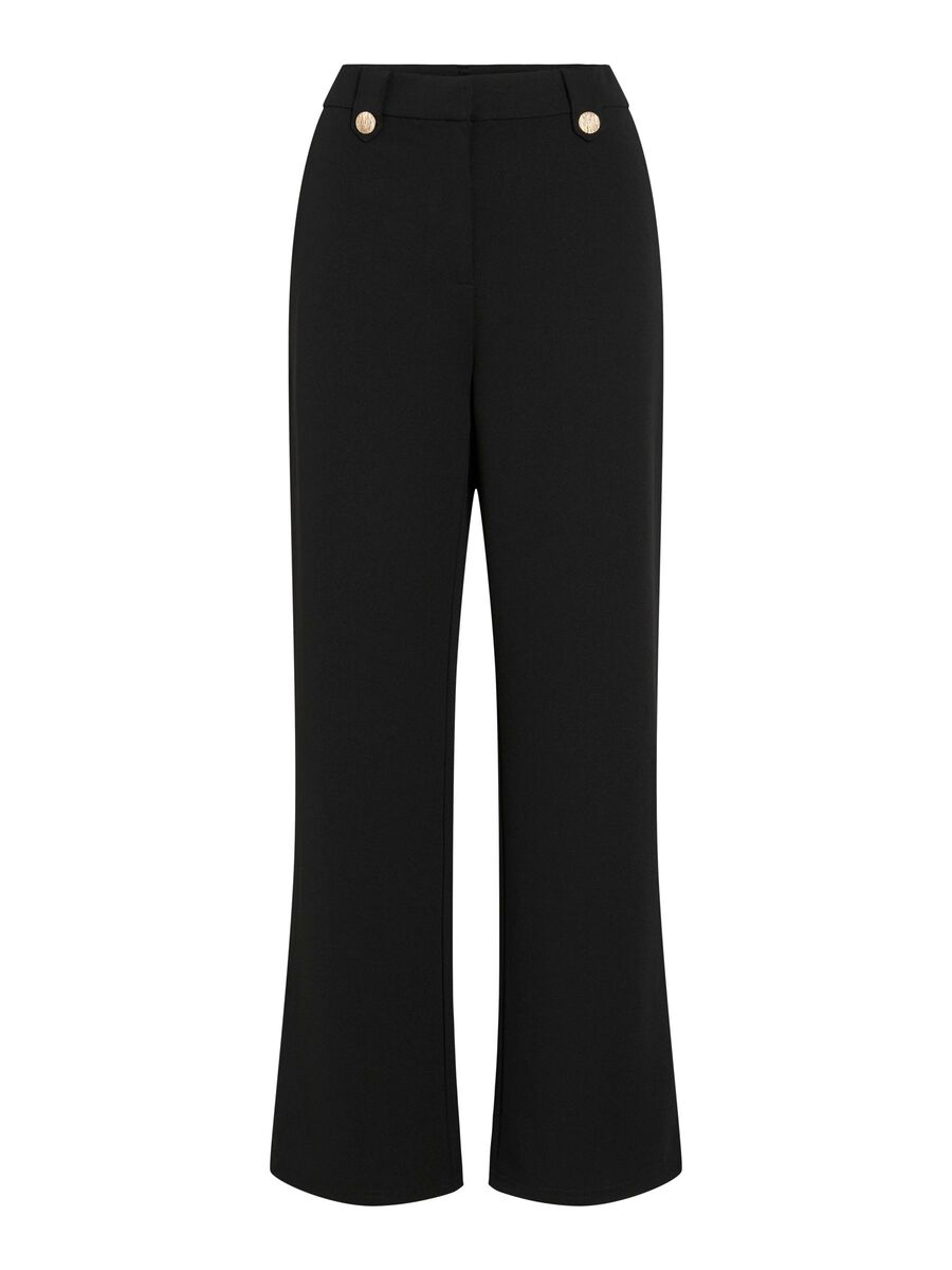 VILA VICLUA HIGH-WAIST WIDE-LEG TROUSERS, Black, highres - 14105140_Black_1199394_001.jpg