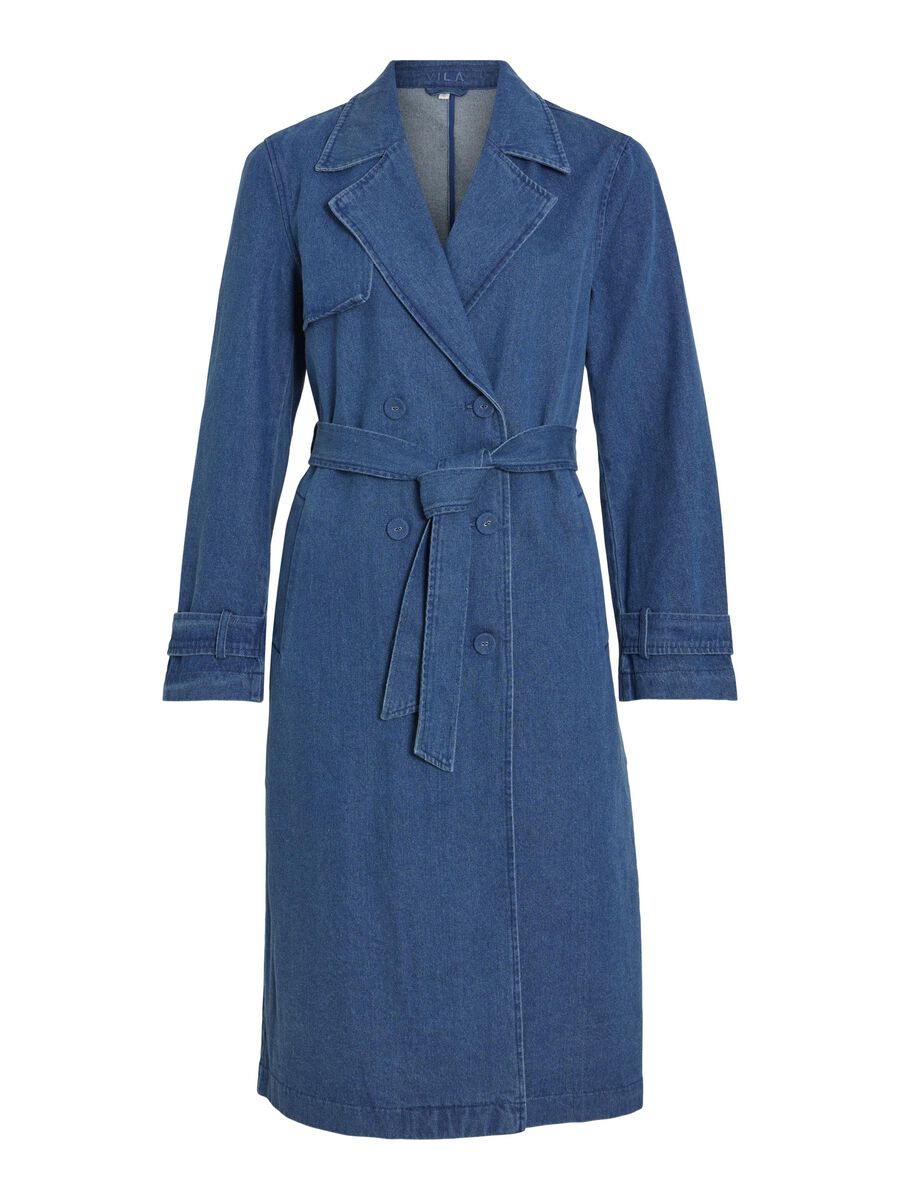 VILA DENIM TRENCH, Medium Blue Denim, highres - 14104407_MediumBlueDenim_001.jpg