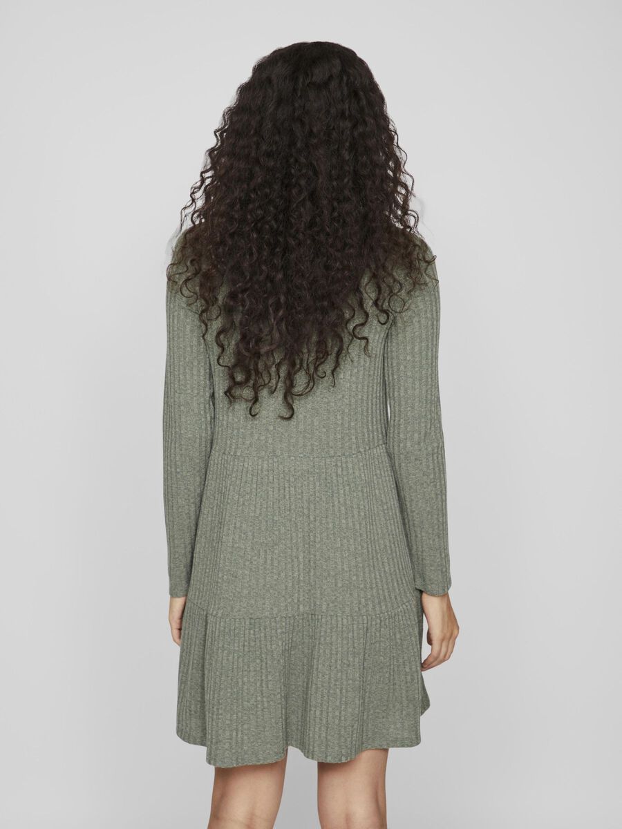 VILA LONG SLEEVED SHORT DRESS, Laurel Wreath, highres - 14103271_LaurelWreath_004.jpg
