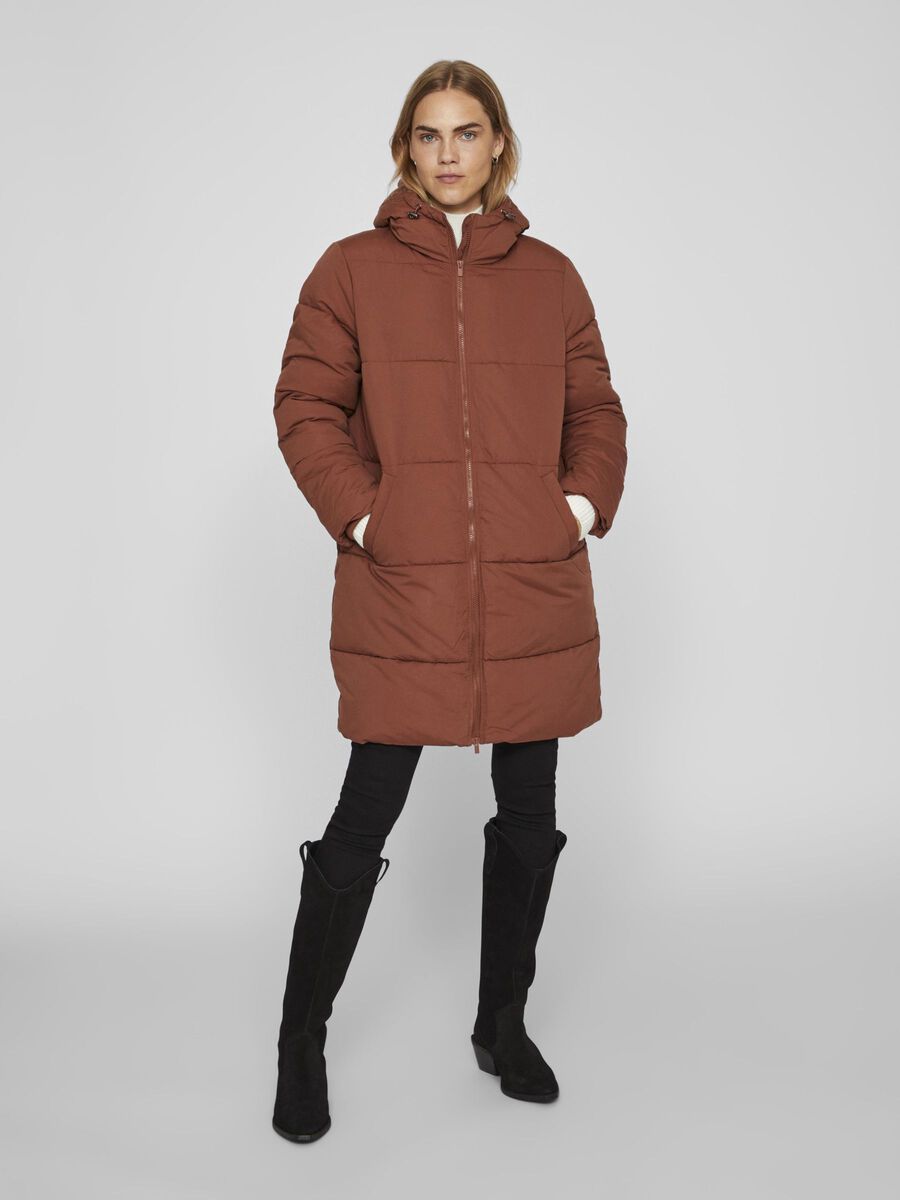 Vila HOODED PUFFER CAPPOTTO, Tortoise Shell, highres - 14079826_TortoiseShell_003.jpg