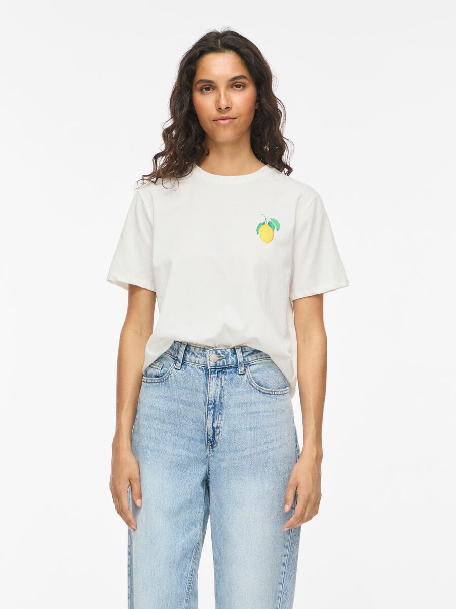 Product carousel image - VICOLO ROUND NECK SHORT-SLEEVED T-SHIRT, Snow White | 1