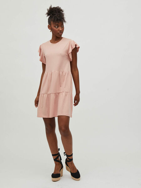 Vila PETITE - SHORT SLEEVED DRESS, Misty Rose, highres - 14081139_MistyRose_003.jpg