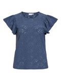 Product image thumbnail - VIKAWA ROUND NECK SHORT SLEEVED TOP, Vintage Indigo | 5