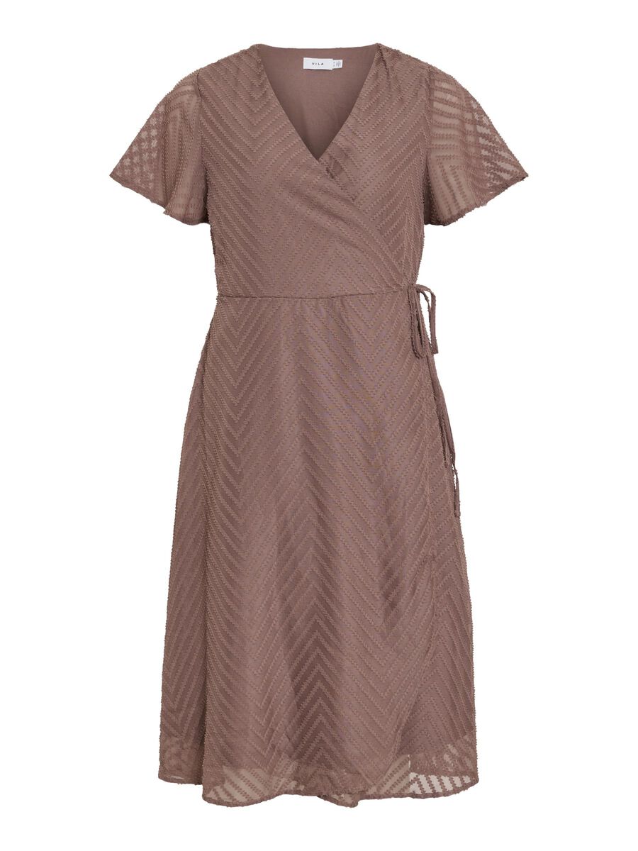 VILA SHORT SLEEVED WRAP DRESS, Twilight Mauve, highres - 14109657_TwilightMauve_001.jpg